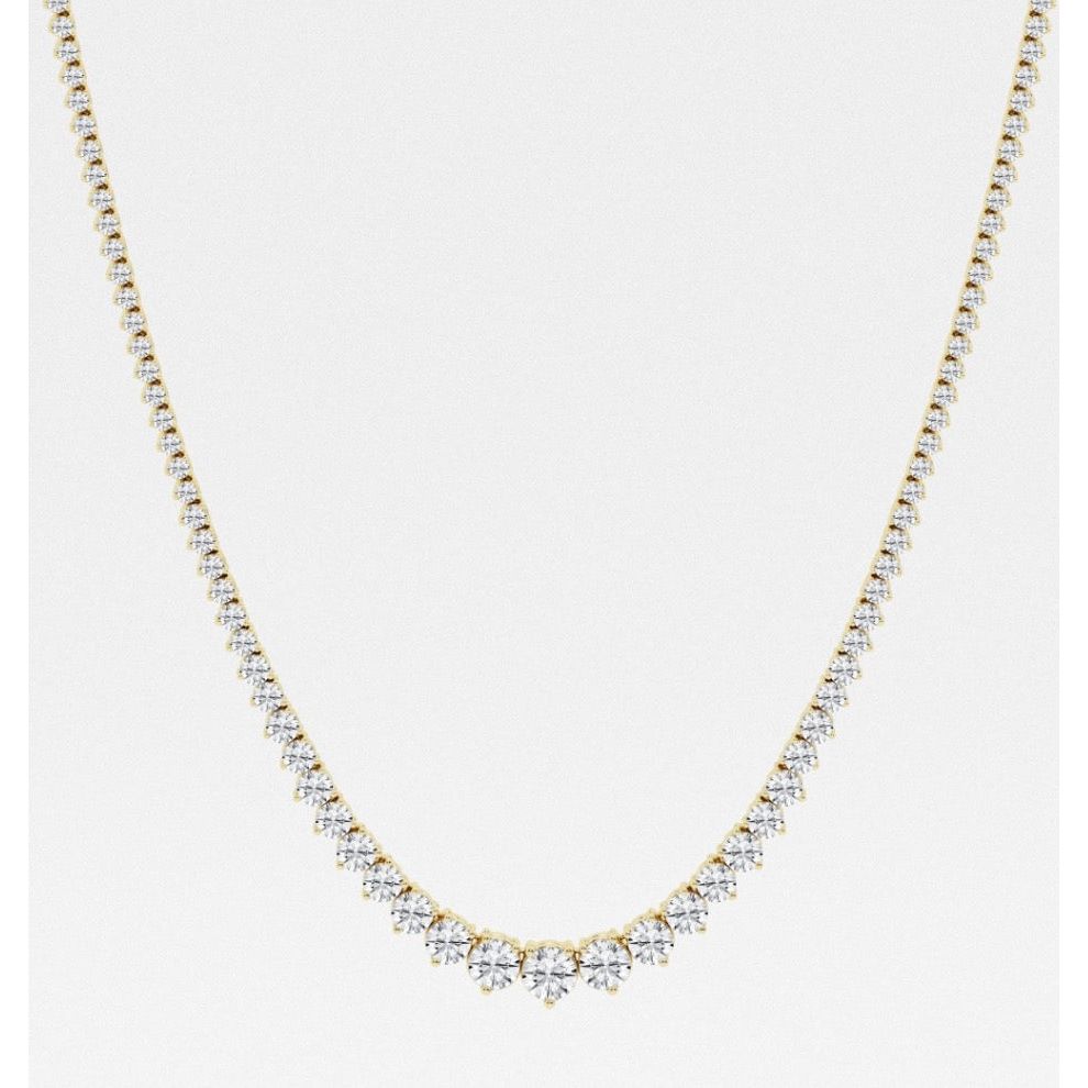 Graduated Lab Diamond Tennis Necklace