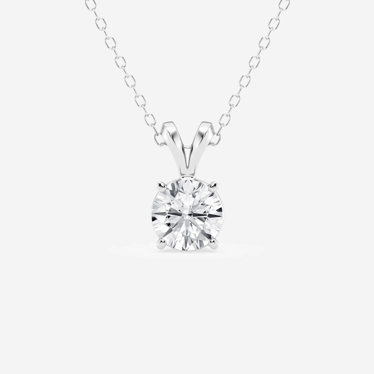 Lab Grown Diamond Split Bail Pendant Necklace